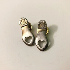 Vintage Shoe Sole Feet Pins 1  Inch Size